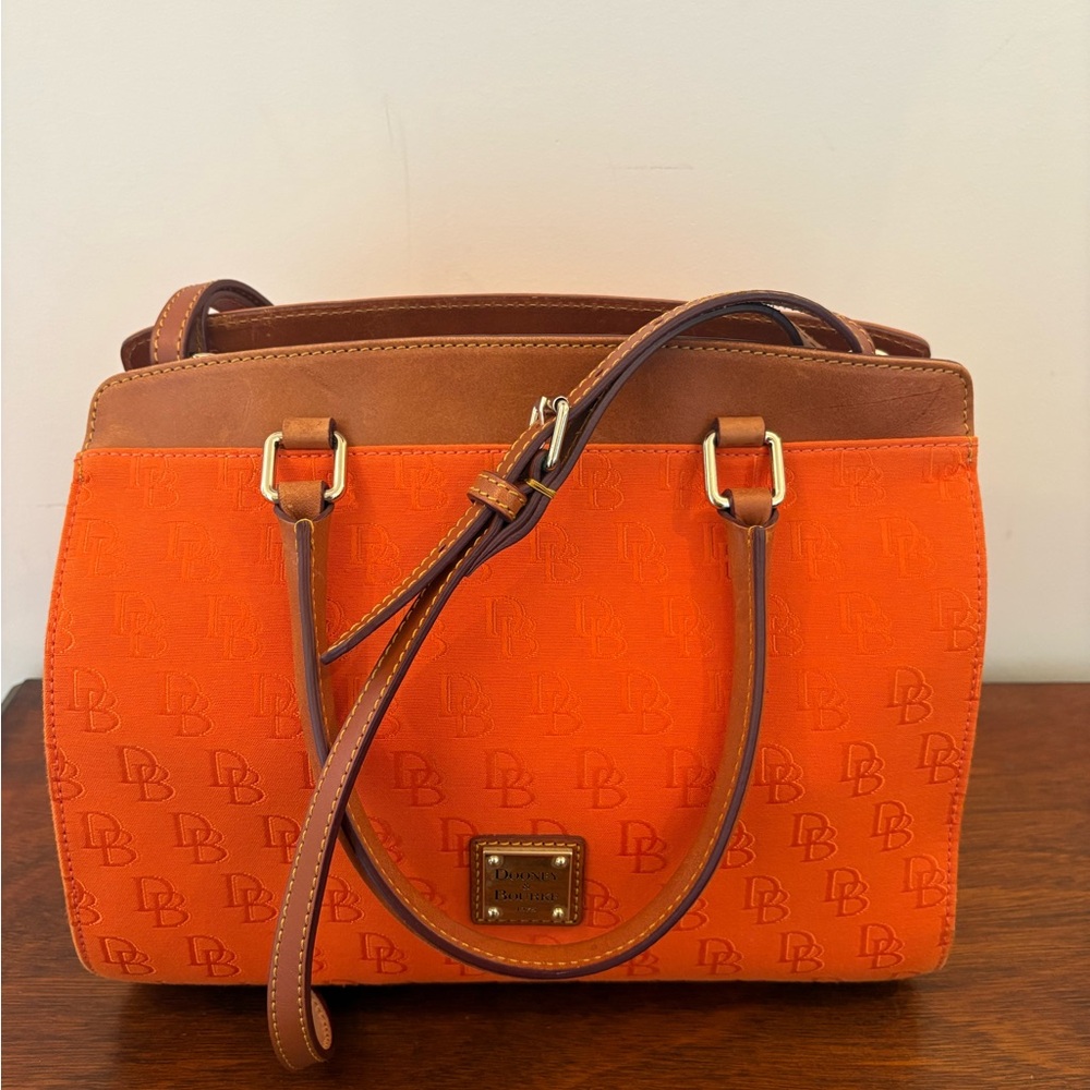 Dooney & Bourke Orange Signature Satchel Shoulder Bag